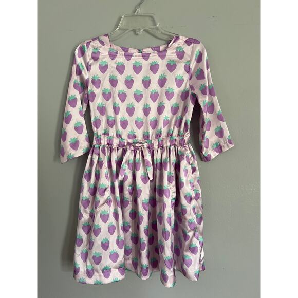 LOOK by CrewCuts Lavender Strawberry Print Dress - Picture 1 of 8